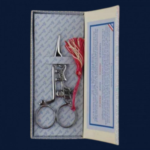 Sajou 4.75" Chromed Embroidery Scissors � Cart (Private Collection)